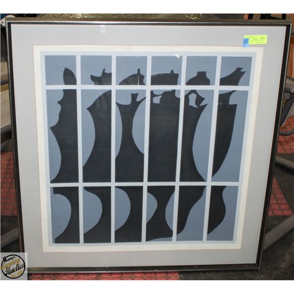 REFLECTIONS SIGNED ARTWORK FRAMED+MATTED 32"X32"