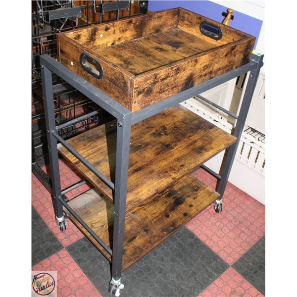 SERVING CART WITH TRAY