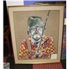 CLOWN ON CANVAS BY PAUL VAN GINKEL 31.5" X 37"