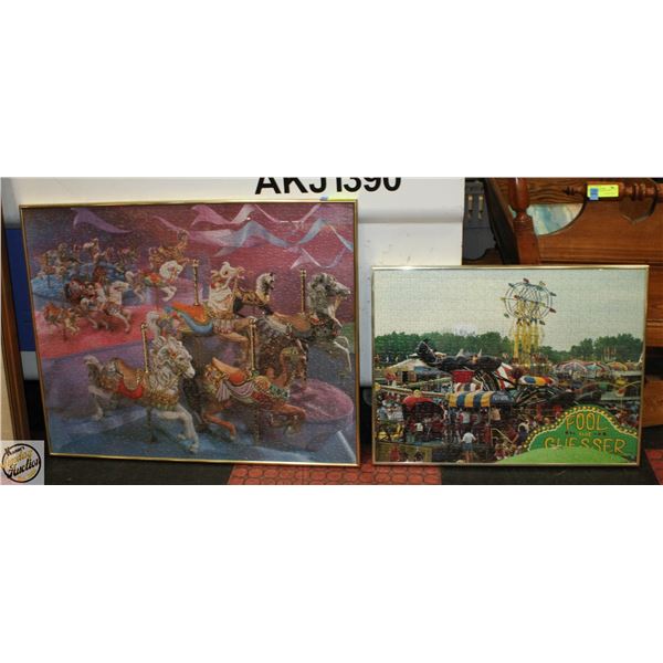 2 FRAMED PUZZLES