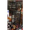 Image 1 : BLACK DISPLAY RACK ON WHEELS 26" X 78" WITH RACKS