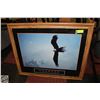 COURAGE BALD EAGLE OAK FRAMED PICTURE 32"X26"
