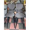 Image 1 : 4 BAR HEIGHT BLACK STOOLS WITH BACKS