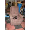 BROWN FABRIC ELECTRIC RECLINER