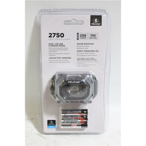 2750 PELICAN LED HEADLAMP HIGH, LOW, FLASHING AND