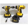 DEWALT 18V DRILL & IMPACT - 2 BATTERIES