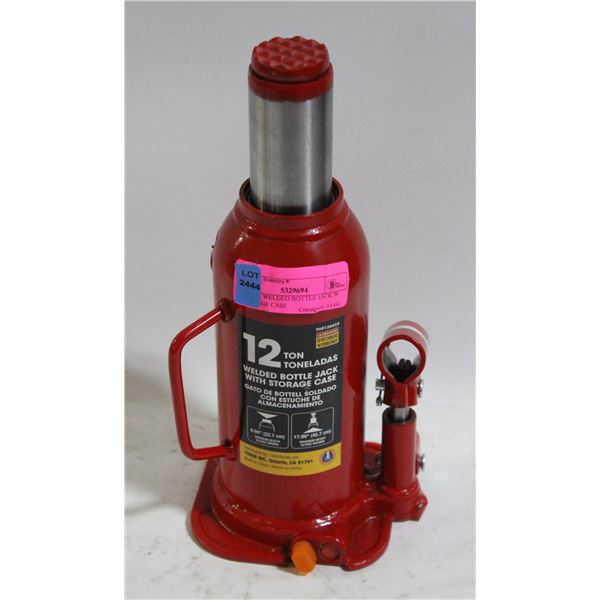 12 TON WELDED BOTTLE JACK WITH STORAGE CASE
