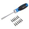 NEW AMAZON BASICS 12-IN-1 MAGNETIC RATCHET SCREWDR