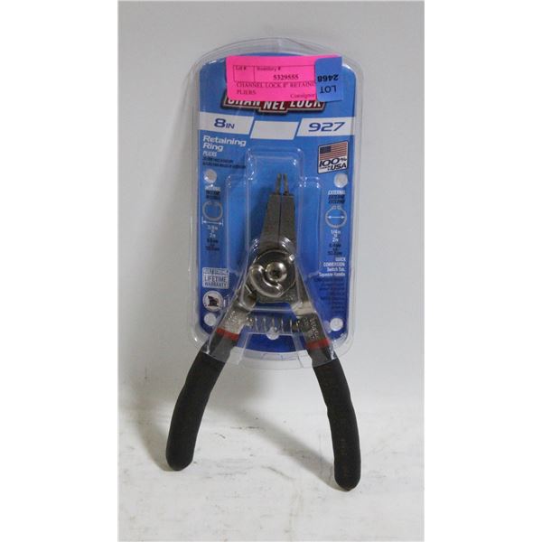 CHANNEL LOCK 8" RETAINING RING PLIERS