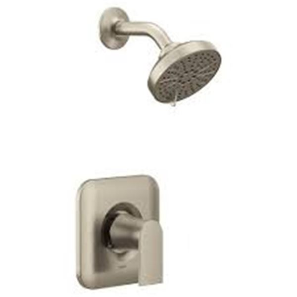 NEW MOEN GENTA BRUSHED NICKEL POSI-TEMP SHOWER TRI