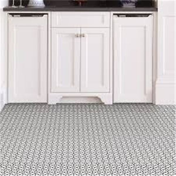 NEW 10 TILES PEEL & STICK VINYL FLEUR 12 X 12 X 6"