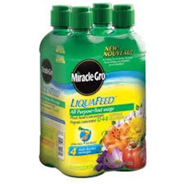 NEW 4 X 473ML MIRACLE-GRO LIQUAFEED PLANT FOOD