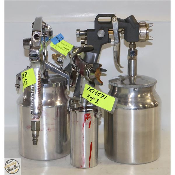 PAINT SPRAY GUNS - AIR  - 3 - 2-1 LTR. & 1