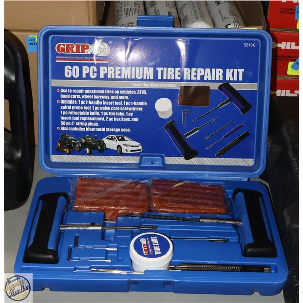 60PC GRIP TIRE REPAIR KIT UNUSED