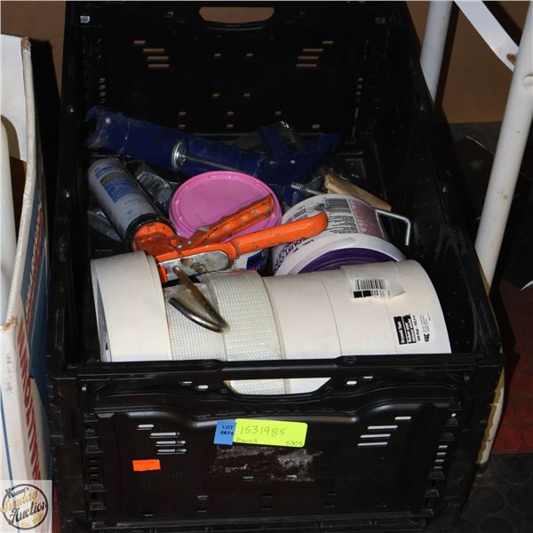 LARGE CRATE OF DRYWALL SUPPLIES