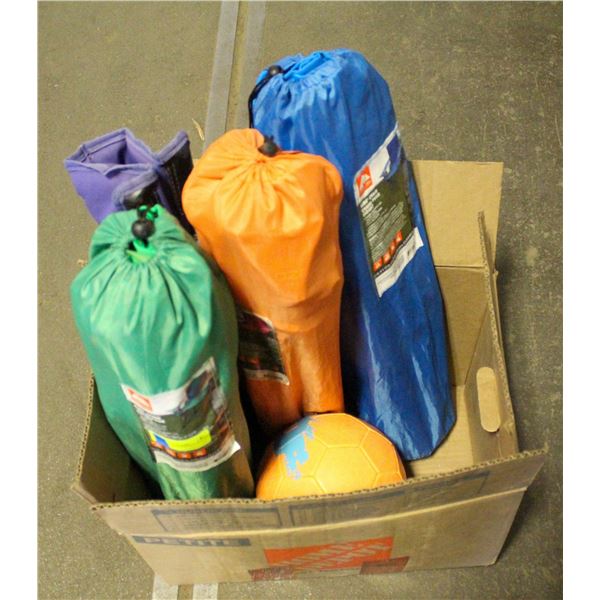 4 KIDS CAMPING CHAIR & SPORTS BALL