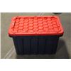 Image 1 : PAIR OF 102 LITRE STORAGE TOTES WITH ONE LID