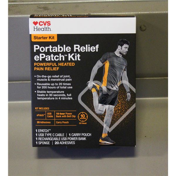 NEW CVS HEALTH STARTER KIT PORTABLE RELIEF EPATCH-