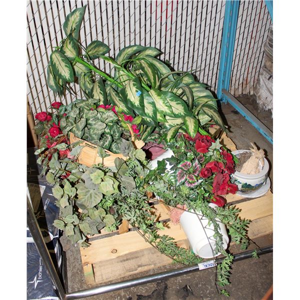 PALLET OF ARTIFICIAL PLANTS ETC.