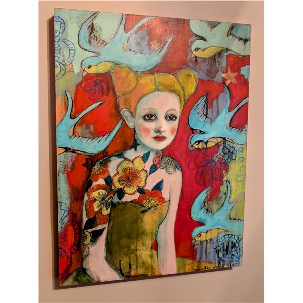 28" X 18" MARIA PACE WYNTERS ACRYLIC ON BOARD