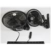 Image 1 : 2 CLIP ON CIGARETTE LIGHTER POWERED FANS