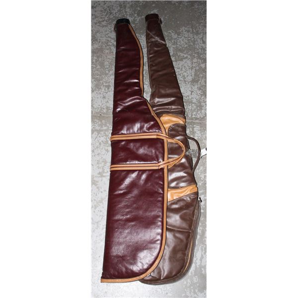 2 LEATHER GUN CASES