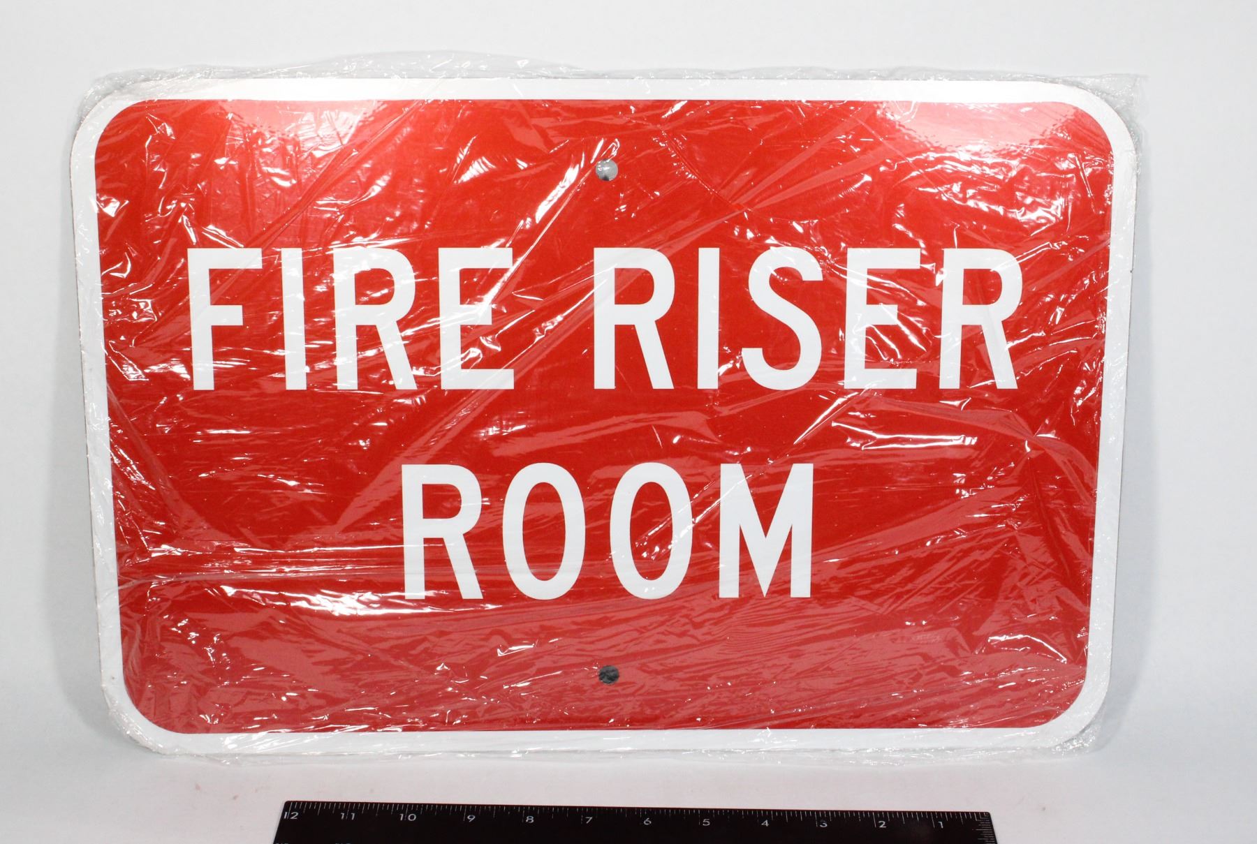 NEW ALUMINUM FIRE RISER ROOM SIGN