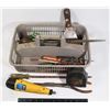 Image 1 : TRAY OF ASSORTED TOOLS INCLUDING TAPE MEASURE,