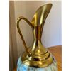 Image 3 : Delft Brass and Ceramic Pitcher and Vase A