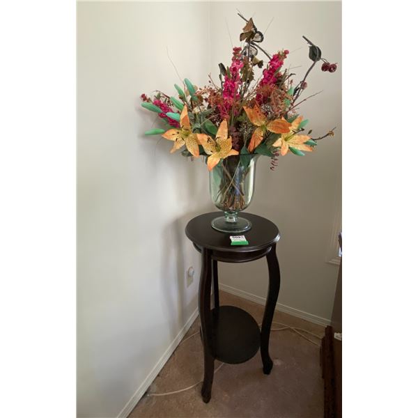 Side Table and Faux Flowers B