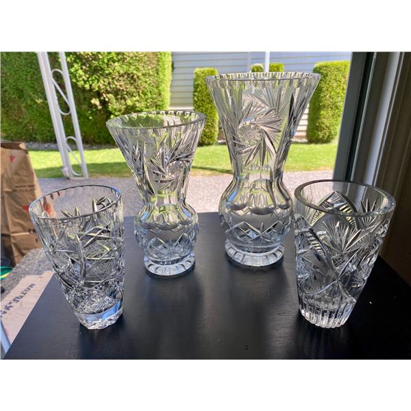 Pinwheel Crystal Vases B