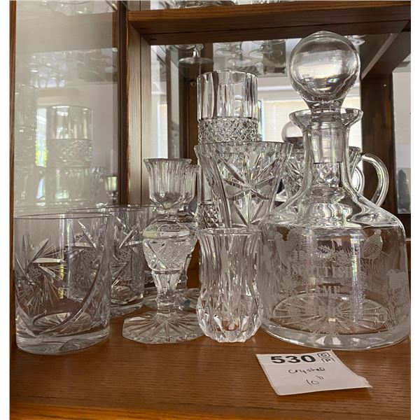 Crystal Pitcher, Candle Holders and More B