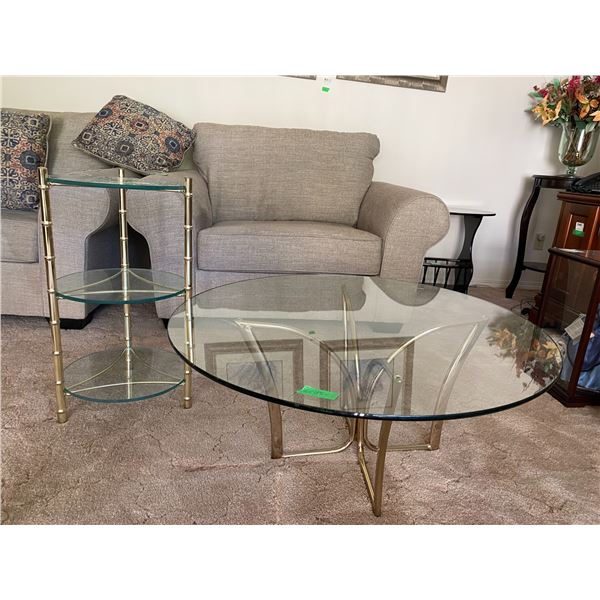 Glass Coffee Table and Stand C