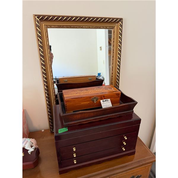 Mirror and Jewelry Boxes A