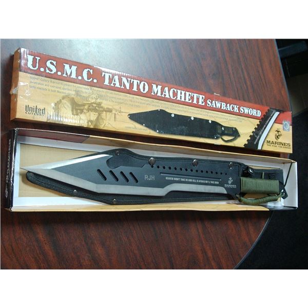 US MC Tanto Machete Sawback Sword