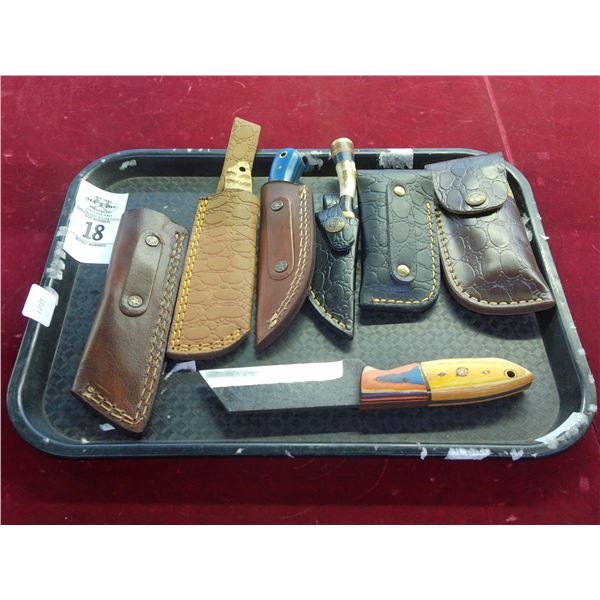 6-Small Custom Knife w/Sheath - 6 X $