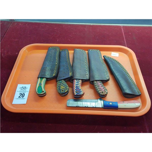 5-Custom Knife w/Sheath - 5 X $