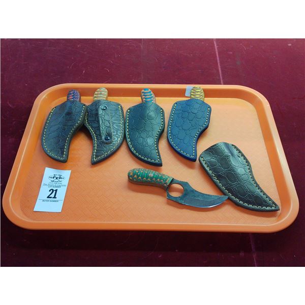 5-Small Custom Knife w/Sheath - 5 X $
