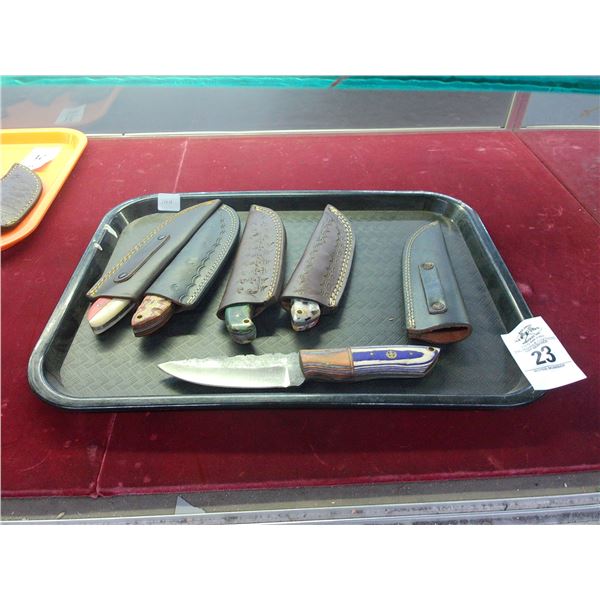 5-Custom Knife w/Sheath - 5 X $
