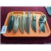 Image 1 : 6-Custom Knife w/Sheath - 6 X $