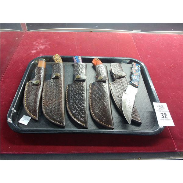 5-Custom Knife w/Sheath - 5 X $