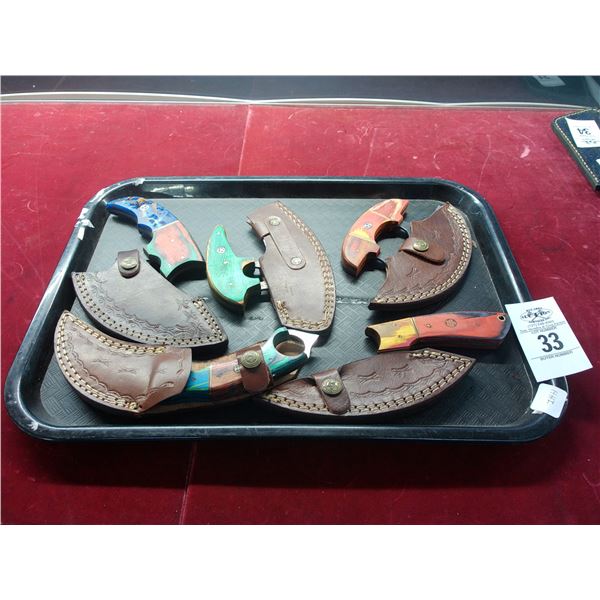 5-Custom Knife w/Sheath - 5 X $