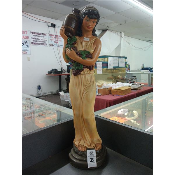 30" Statuary Woman w/Grapes