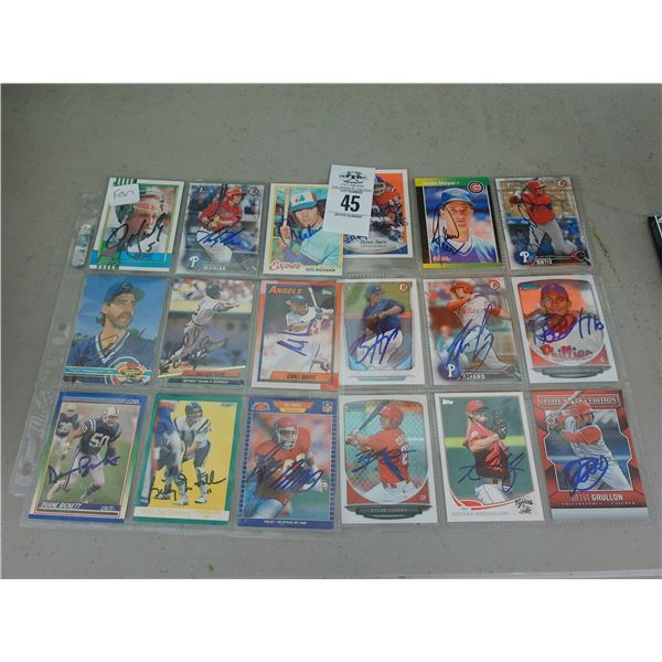 Autographed Baseball Trading Cards - 18