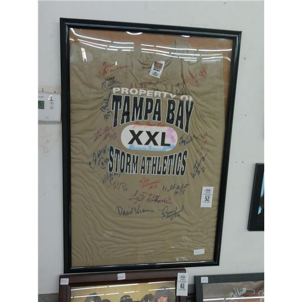 TP  XXL Storm Athletic Team Autographed Framed Jersey
