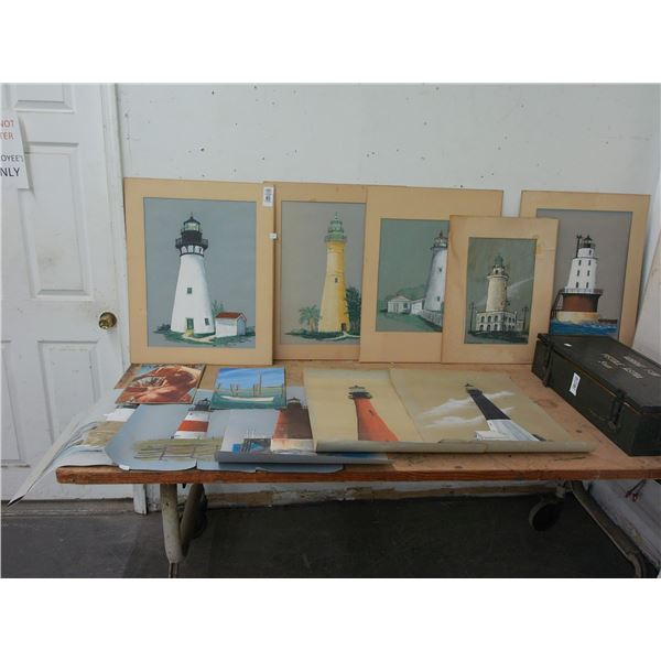Lighthouse/Other Asst. Unframed Wall Art