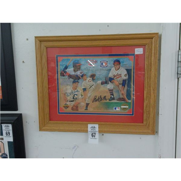 Cleveland Indians Framed Autographed Memorabilia