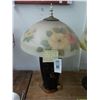 Image 1 : Oriental Base w/Reversed Painted Kinkaid Floral Lamp
