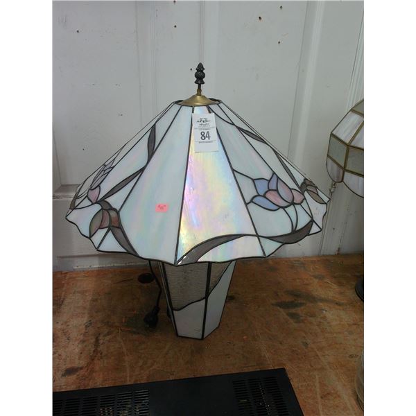 Ornate Floral Leaded Glass Lamp