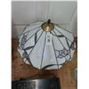 Image 2 : Ornate Floral Leaded Glass Lamp